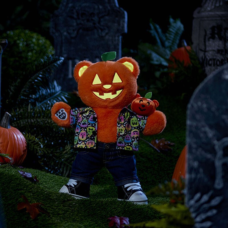 Pumpkin Glow Halloween Teddy Bear