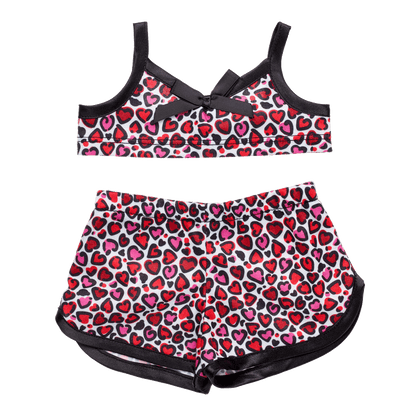 Leopard Hearts Cami Sleep Set - Build-A-Bear Workshop Australia