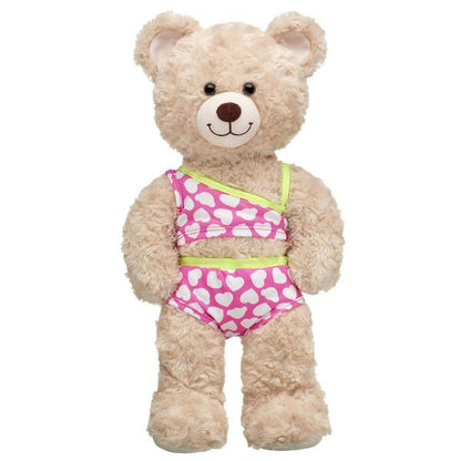 Pink Hearts Two-Piece Swimsuit Build-A-Bear Workshop Australia