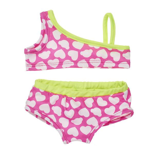 Pink Hearts Two-Piece Swimsuit Build-A-Bear Workshop Australia