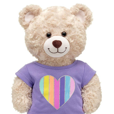 Purple Rainbow Heart T-Shirt Build-A-Bear Workshop Australia