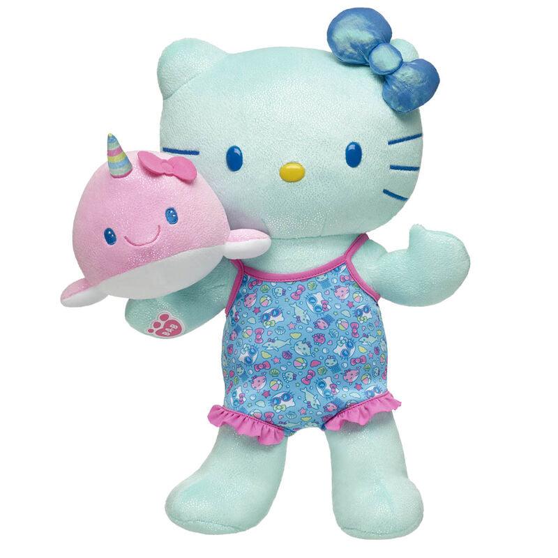 Sanrio® Summer Waves Hello Kitty® 毛绒玩具(附泳衣和独角鲸) | Build-A-Bear Workshop ...