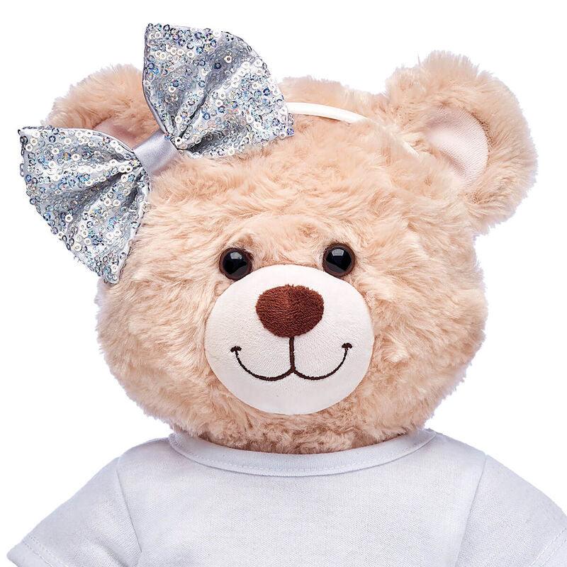 Silver Sequin Bow Headband - Build-A-Bear Workshop Australia