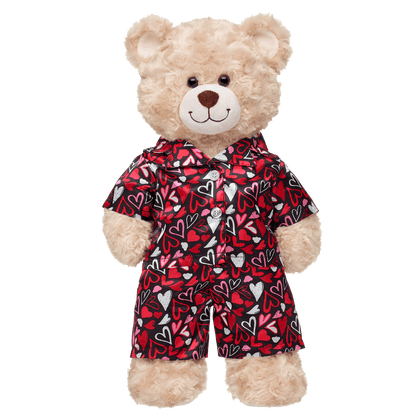 Valentines Day Hearts Satin PJ Set - Build-A-Bear Workshop Australia