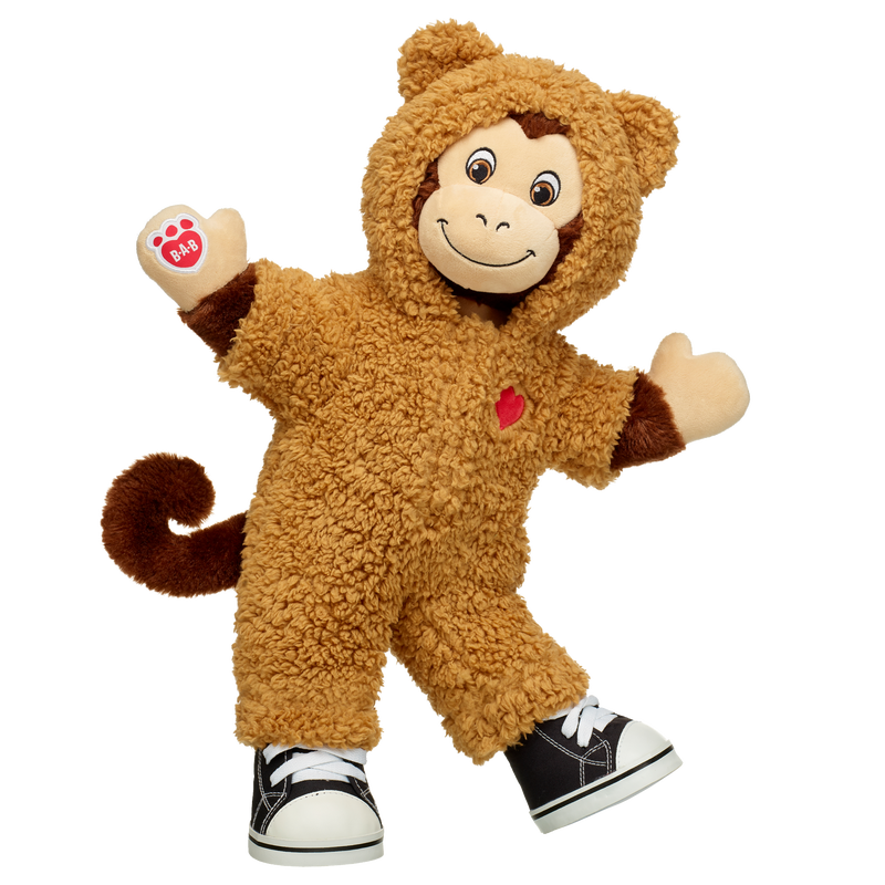 Smiley Monkey Stuffed Animal with Teddy Bear Onesie Gift Set - Build-A-Bear Workshop Australia