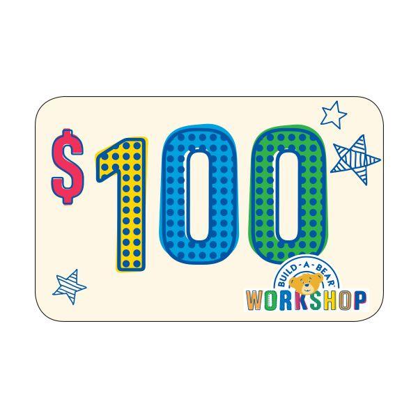 $100 In-Store Use Gift Card Build-A-Bear Workshop Australia