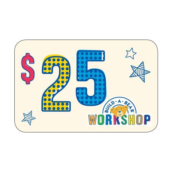 $25 In-Store Use Gift Card - Build-A-Bear Workshop Australia