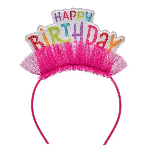 Pink Birthday Headband