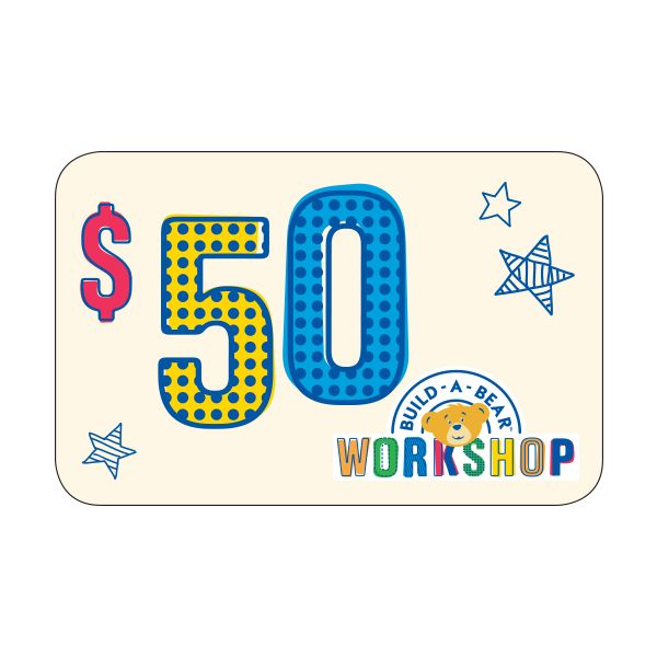 $50 In-Store Use Gift Card Build-A-Bear Workshop Australia