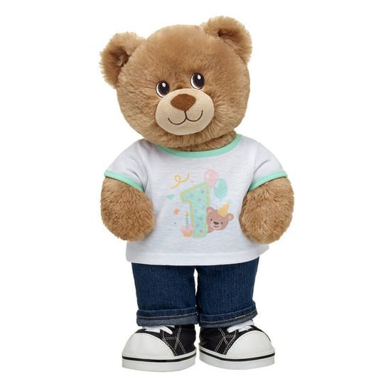 Lil' Cub Brownie Teddy Bear "First Birthday Party" Gift Set