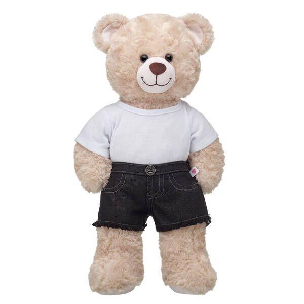 Black Denim Frayed Shorts - Build-A-Bear Workshop Australia