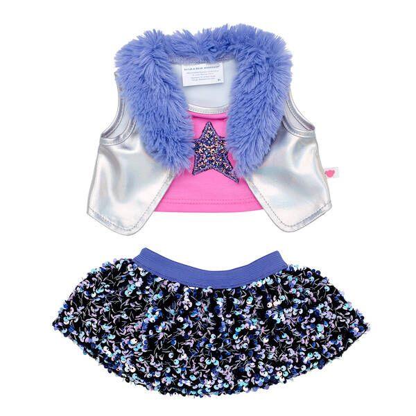 Iridescent Vest & Sequin Skirt Set Build-A-Bear Workshop Australia