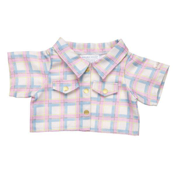 Pink & Blue Plaid Shirt Build-A-Bear Workshop Australia