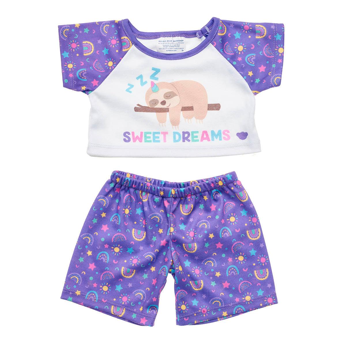 Rainbow Sloth Pyjama Set Build-A-Bear Workshop Australia