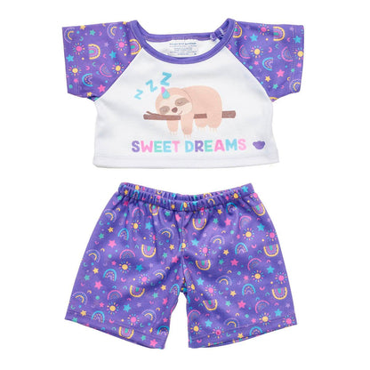 Rainbow Sloth Pyjama Set Build-A-Bear Workshop Australia