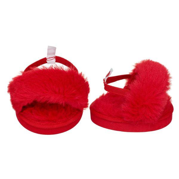 Red Fuzzy Slippers - Build-A-Bear Workshop Australia