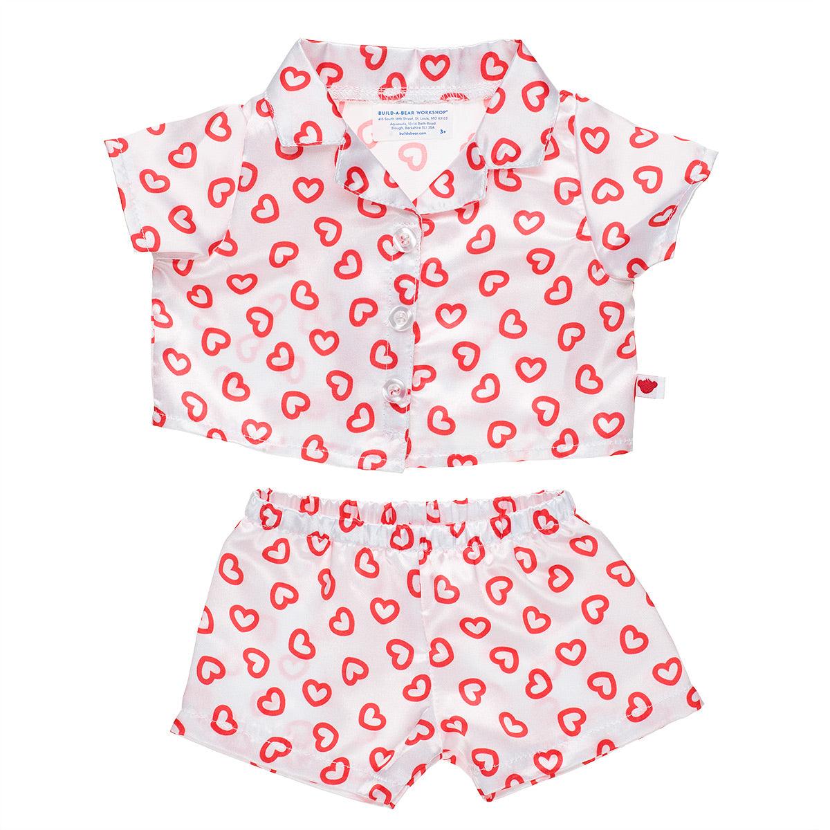 Red Heart Satin PJ's - Build-A-Bear Workshop Australia