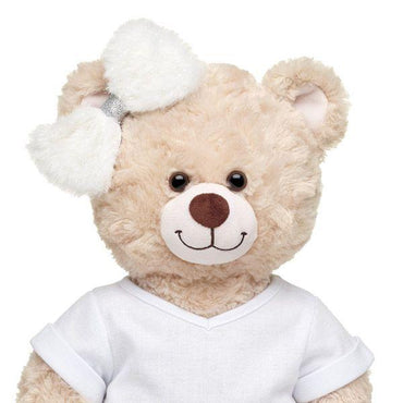 White Furry Bow Build-A-Bear Workshop Australia